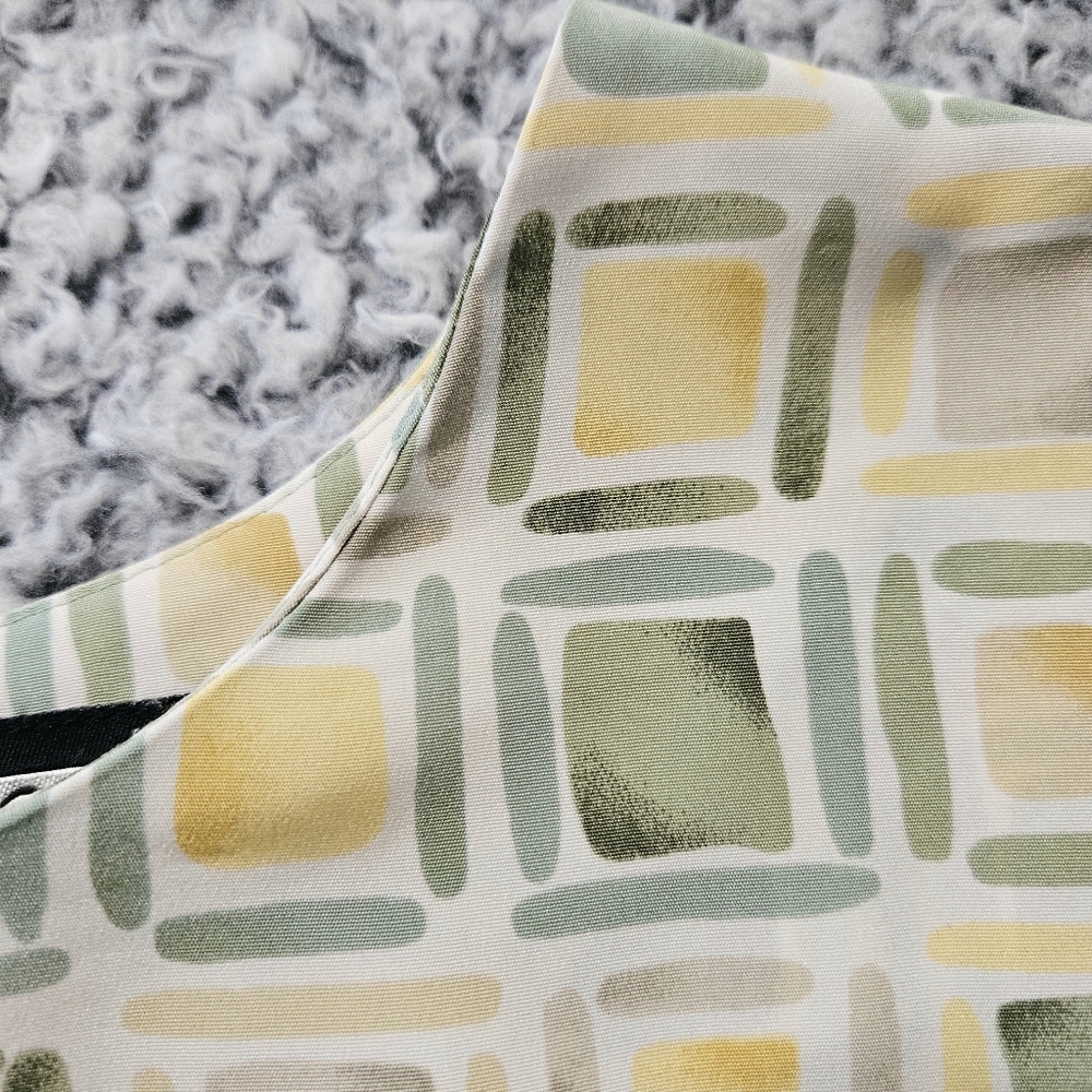 Notations Geometric Print Top 18W 2XL Short Sleeve Blouse Office Casual VTG - Picture 15 of 15